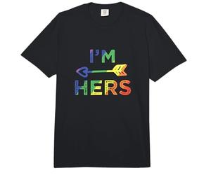 Lesbian Couple I'm Hers Matching LGBT Pride Comfort Colors Adult Heavyweight T-Shirt