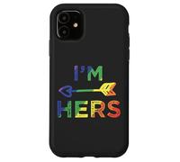 Lesbian Couple I'm Hers She's Mine Matching LGBT Pride Carcasa para iPhone 11