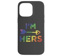 Lesbian Couple I'm Hers She's Mine Matching LGBT Pride Carcasa para iPhone 14 Pro Max