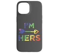 Lesbian Couple I'm Hers She's Mine Matching LGBT Pride Carcasa para iPhone 15