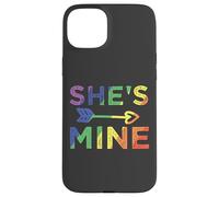 Lesbian Couple She's Mine I'm Hers Matching LGBT Pride Carcasa para iPhone 15 Plus