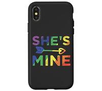 Lesbian Couple She's Mine I'm Hers Matching LGBT Pride Carcasa para iPhone X/XS
