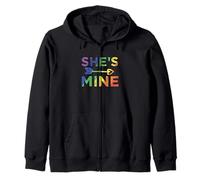 Lesbian Couple She's Mine Matching LGBT Pride Sudadera con Capucha