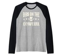 Lesbian Cowgirl - Dibs on the Cowgirl LGBTQ Pride Camiseta Manga Raglan