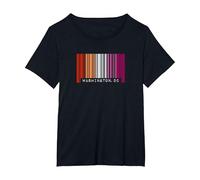 Lesbian Gay Barcode Pride Washington DC Queer Aesthetic Camiseta, Mujer Tallas Grandes, Negro, 3XL Grande