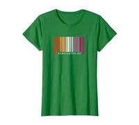 Lesbian Gay Barcode Pride Washington DC Queer Aesthetic Camiseta, Mujer, Verde Kelly, M