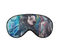 Lesbian Lace Love LGBT Pride Eye Mask para dormir Blackout Night Blindfold con correa ajustable para hombres, mujeres, viajes, yoga, siesta