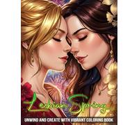 Lesbian Spring Coloring Book: Sweet Lesbian Couple Coloring Pages Celebrating LGBTQ+ Love, Cozy Springtime, and Warm Nature Vibes for Stress Relief