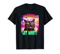 Lesbianas comen qué? (Divertido gráfico de Gato Gay LGBTQ) Camiseta