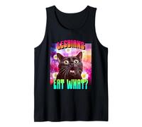 Lesbianas comen qué? (Divertido gráfico de Gato Gay LGBTQ) Camiseta sin Mangas
