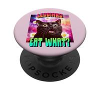 Lesbianas comen qué? (Divertido gráfico de Gato Gay LGBTQ) PopSockets PopGrip Adhesivo