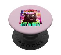 Lesbianas comen qué? (Divertido gráfico de Gato LGBTQ) PopSockets PopGrip Adhesivo