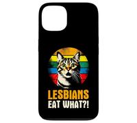 Lesbianas Comen Qué - Funny Pun Cat Gay Pride Month LGBTQ Carcasa para iPhone 13
