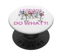 Lesbianas Hacer Qué?! Divertido Tijera Orgullo Gay Juego de palabras LGBTQ PopSockets PopGrip Adhesivo