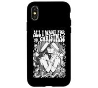 Lesbianas La Navidad Beso Sapphic Gay Chica Pareja Retro Carcasa para iPhone X/XS