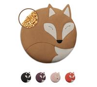 LESCHI Bolsa Semillas Microondas de 100% Algodón y Trigo Orgánicos, Saco de Semillas con Funda Lavable, Saco Térmico de Semillas ideal para Dolores Menstruales, Cólicos y Dolor Abdominal, Zorro marron