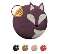 LESCHI Bolsa Semillas Microondas de 100% Algodón y Trigo Orgánicos, Saco de Semillas con Funda Lavable, Saco Térmico de Semillas ideal para Dolores Menstruales, Cólicos y Dolor Abdominal, Zorro morado