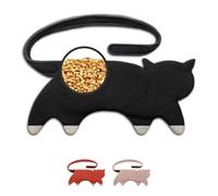 LESCHI Bolsa Semillas Microondas de 100% Algodón y Trigo Orgánicos, Saco de Semillas con Funda Lavable, Saco Térmico de Semillas ideal para Dolores Menstruales, Cólicos y Dolor Abdominal, Gata negra