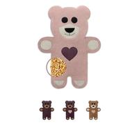 LESCHI Bolsa Semillas Microondas de 100% Algodón y Trigo Orgánicos, Saco de Semillas con Funda Lavable, Saco Térmico de Semillas para Dolores Menstruales, Cólicos y Dolor Abdominal, Oso Teddy rosa