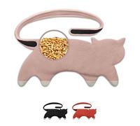 LESCHI Bolsa Semillas Microondas de 100% Algodón y Trigo Orgánicos, Saco de Semillas de 11 Compartimentos, Saco Térmico de Semillas ideal para Dolores Menstruales, Cólicos y Dolor Abdominal, Gata rosa