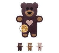 LESCHI Bolsa Semillas Microondas de 100% Algodón y Trigo Orgánicos, Saco de Semillas Lavable, Saco Térmico de Semillas para Dolores Menstruales, Cólicos y Dolor Abdominal, Oso Teddy con corazón morado