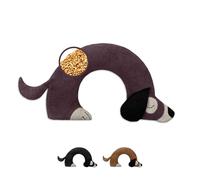 LESCHI Bolsa Semillas Microondas, Saco de Semillas de 100% Algodón y Trigo Orgánicos, Saco Térmico de Semillas para Microondas ideal para Cuello, Cervical y Espalda, 47x23 cm, Perro Bobby morado