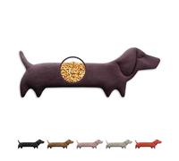 LESCHI Bolsa Semillas Microondas Teckel 52x20 cm, de 100% Algodón y Trigo Orgánicos, Saco de Semillas Perro salchicha morado, Saco Térmico de Semillas para Microondas para Cuello, Cervical y Espalda