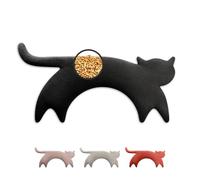 LESCHI Saco de Semillas para Microondas, Saco Térmico de Semillas de 100% Algodón y Trigo Orgánicos, Bolsa Semillas Microondas ideal para Cuello, Cervical y Espalda, 47x23 cm, Gata Minina negra