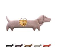 LESCHI Saco de Semillas para Microondas Teckel 52x20 cm, Saco Térmico de Semillas de 100% Algodón y Trigo Orgánicos, Bolsa Semillas Microondas para Cuello, Cervical y Espalda, Perro salchicha rosa