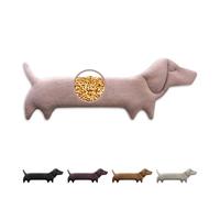 Leschi Saco Térmico de Semillas para Microondas 47x23 cm, de 100% Algodón y Trigo Orgánicos, Saco de Semillas en forma de perro rosa, Bolsa Semillas Microondas ideal para Cuello, Cervical y Espalda