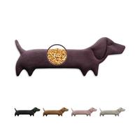 Leschi Saco Térmico de Semillas para Microondas 47x23 cm, de 100% Algodón y Trigo Orgánicos, Saco de Semillas en forma de perro lila, Bolsa Semillas Microondas ideal para Cuello, Cervical y Espalda