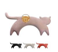 LESCHI Saco Térmico de Semillas para Microondas, Saco de Semillas de 100% Algodón y Trigo Orgánicos, Bolsa Semillas Microondas ideal para Cuello, Cervical y Espalda, 47x23 cm, Gata Minina rosa