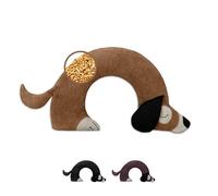 LESCHI Saco Térmico de Semillas para Microondas, Saco de Semillas de 100% Algodón y Trigo Orgánicos, Bolsa Semillas Microondas ideal para Cuello, Cervical y Espalda, Perro Bobby marrón