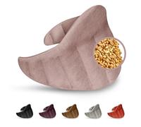 LESCHI XXL Bolsa Semillas Microondas 60x28cm, 100% Algodón y Trigo Orgánicos, Saco de Semillas de 11 Compartimentos, Saco Térmico de Semillas para Microondas ideal para Cervical y Espalda, Rosa