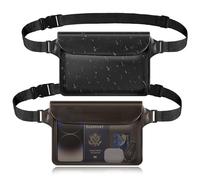 Leseed Bolsa Impermeable de 2 Piezas, riñonera Bolsa Estanca Impermeable IPX8 con cinturón Ajustable, Bolsa de Cintura Impermeable para Deportes acuáticos, natación, Playa y Paseos en Barco.