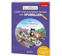 Leselöwen - Lesen und schreiben lernen mit Spurrillen - Die Katzen-Detektive: Erstlesegeschichte trifft clevere Lernhilfe - Mit Silbenfärbung und vorgeprägten Wörtern für die 1. Klasse