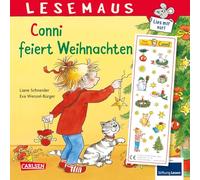 LESEMAUS 58: Conni feiert Weihnachten: Bilderbuchgeschichte für Kinder ab 3 | mit tollen Weihnachtsstickern