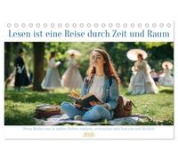 Lesen ist eine Reise durch Zeit und Raum (Tischkalender 2026 DIN A5 quer), CALVENDO Monatskalender: Wenn beim Lesen Gedanken Formen annehmen