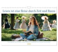 Lesen ist eine Reise durch Zeit und Raum (Wandkalender 2026 DIN A4 quer), CALVENDO Monatskalender: Wenn beim Lesen Gedanken Formen annehmen