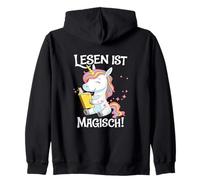 Lesen ist Magisch Einhorn Lesen Magische Lesewelt Kinder Sudadera con Capucha