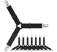 Lesfit Clips para sábanas, 8 piezas, color negro