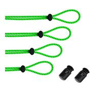 Leshang Kit de 4 correas de cordón elástico para gafas de natación (4 unidades), kit de repuesto de cordón elástico ajustable para gafas de natación, Verde neón, 109 cm