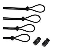 Leshang Kit de correa elástica para gafas (paquete de 4), kit de repuesto ajustable para gafas de natación (negro)