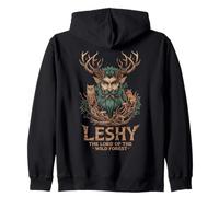 Leshy Bosque Salvaje Mitología Eslava Hombre Verde Pagano Sudadera con Capucha