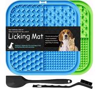 Lesipee Tapete para Lamer para Perros y Gatos - Paquete de 2 Unidades, Alimentador Lento, Alivio de Ansiedad, para Mantequilla y Yogur
