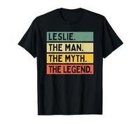 Leslie The Man The Myth The Legend Cita Personalizada Divertida Camiseta