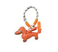 Leslii Gustl - Colgante de bolsillo con forma de perro salchicha, talla única, Tela, piel sintética