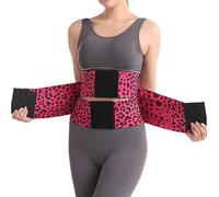 LESMIRE Faja moldeadora de cintura con triple envoltura, cómoda y transpirable, talla grande, rosso, L