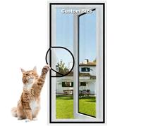 Lesone Malla de seguridad para gatos de tamaño personalizado, mosquitera autoadhesiva, red protectora transparente, para ventana de balcón, lavable