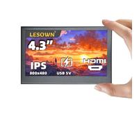 LESOWN Mini pantalla USB de 4.3 pulgadas HDMI LCD 480 x 800 IPS pantalla USB alimentada por USB 4.3 pulgadas HD monitores pequeños secundarios para computadoras RPI PC